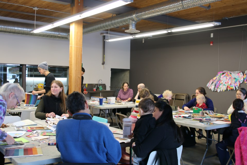 The Community Arts and Heritage Education Project holds a poetry art workshop at the Baggage Building Arts Centre despite cold temperatures on Jan. 19.