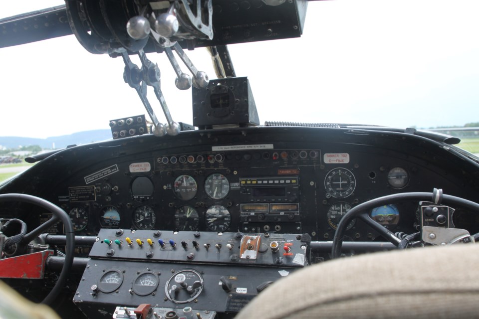 The cockpit of the PBY-5A Canso