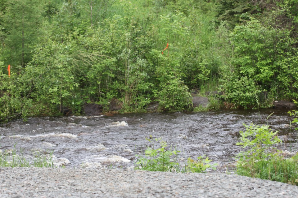 A pedestrian bridge is being built using recycled road girders from Edward Street to connect part of the city's trail system. 