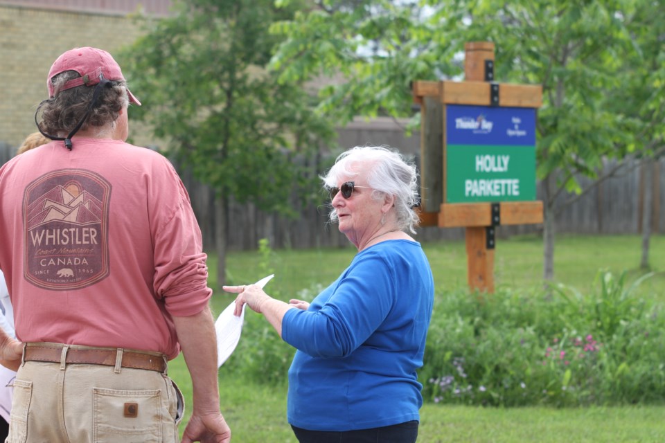 Neighbourhood activist Barb Crowe is advocating that the city remove Holly Parkette from the list of surplus lands. 