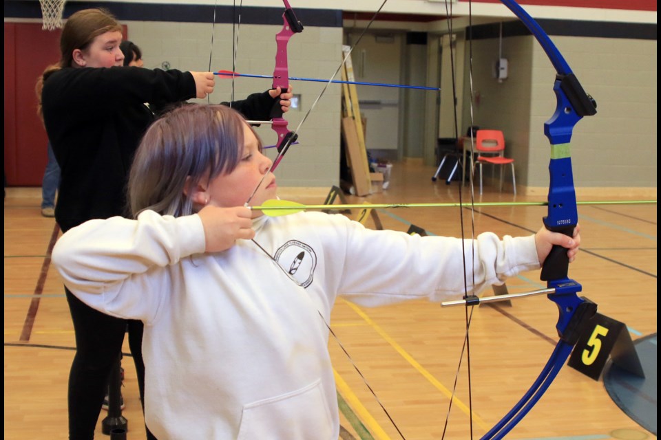 Students at Algonquin Avenue Public School have been learning archery this school year. (Leith Dunick, tbnewswatch.com)