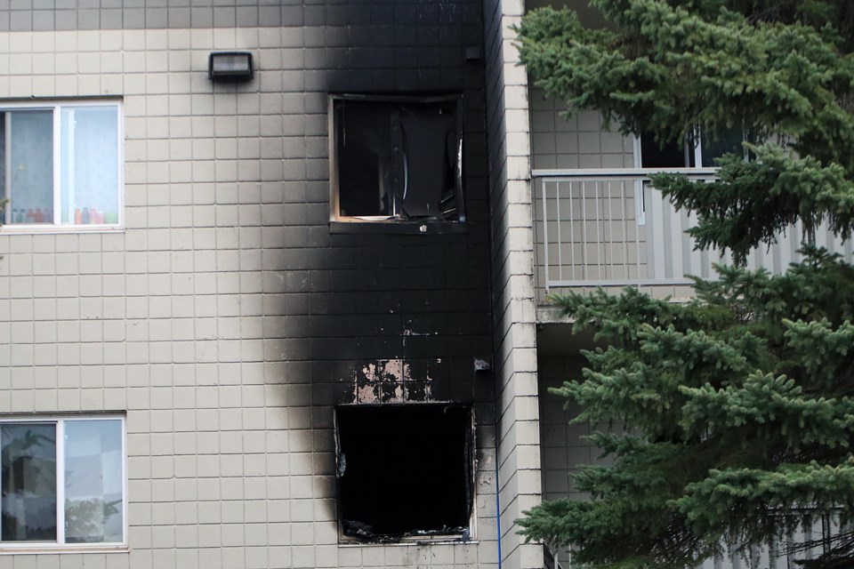 Residents of a Kingsway Avenue apartment building were evacuated after a fire on Friday, May 17, 2024. (Leith Dunick, tbnewswatch.com)