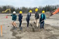 Sod turning in Nipigon for Lake Superior marine conservation visitors centre