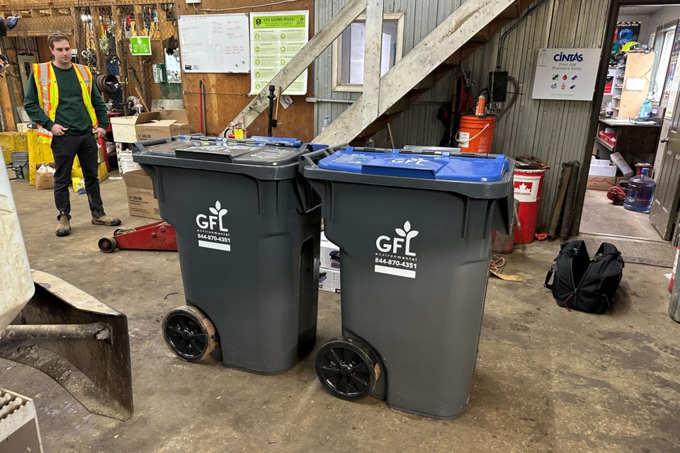 Residents began receiving new recycling bins on May 5, 2024, but are asked not to use them until July 1, 2024. (Justin Hardy, tbnewswatch.com)