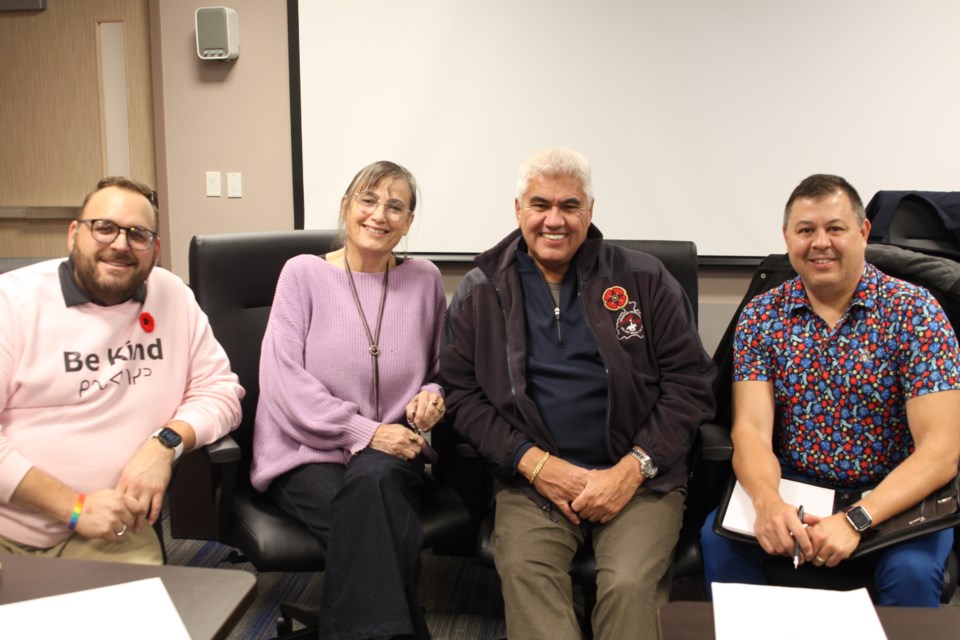 From left, Jason Veltri, Ellen Chambers, Chief Darcy Fleury, Sgt. Jason Rybak 