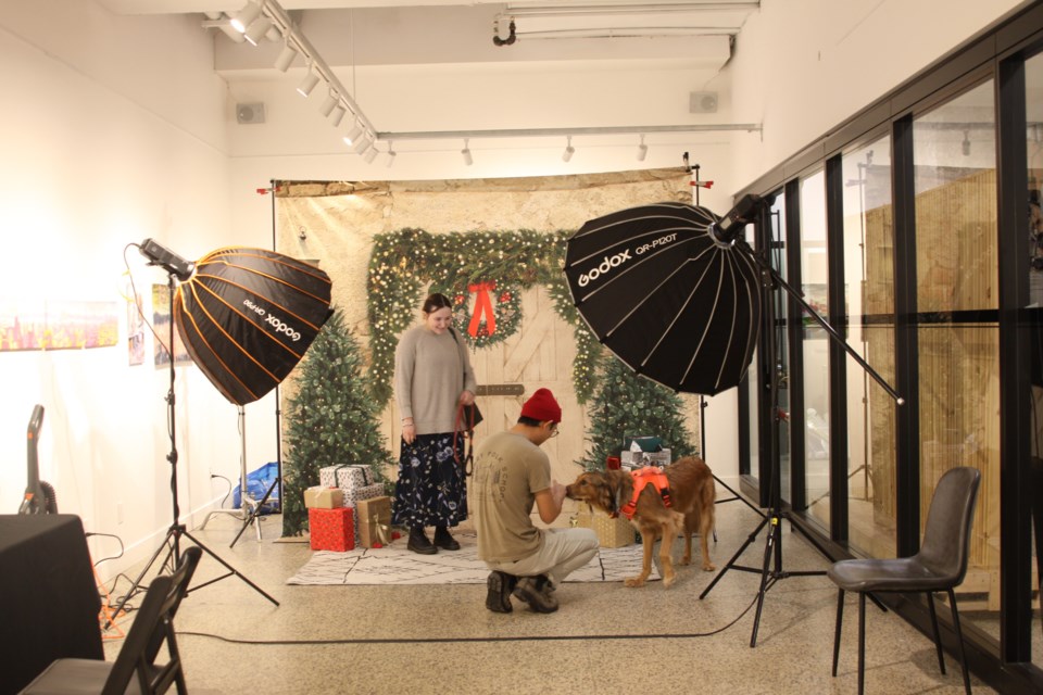 Behind the scenes of the Christmas pet photoshoot at Goods & Co. Market