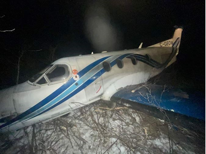 No one was hurt when a Pilatus PC-12/45 operated by North Star Air overran the end of the runway at Kasabonika Airport on Nov. 21, 2023 (TSB/MTO)