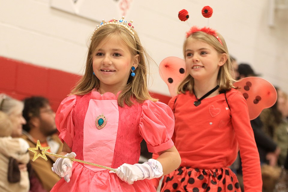 Students at C.D. Howe Public Schools take part in the annual Halloween Parade on Thursday, Oct. 31, 2024. (Leith Dunick, tbnewswatch.com)