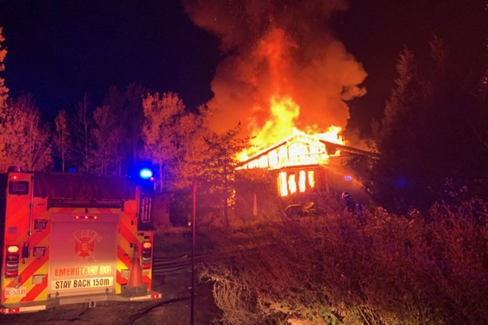 Thunder Bay Fire Rescue responded to a fire on Fort William just before midnight on Saturday, Oct. 12, 2024. (Submitted photo)