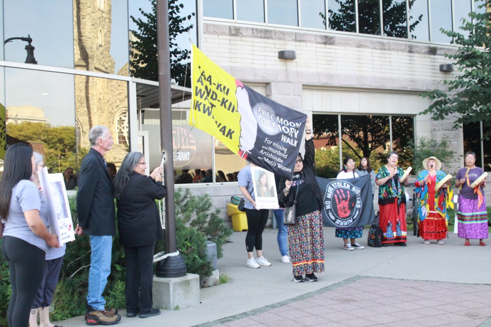 The Missing and Murdered Indigenous Women and Girls flag was raised at city hall on Sept. 16, 2024