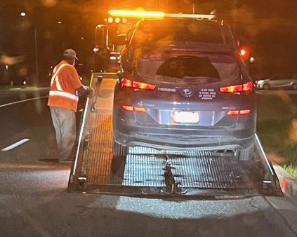 A vehicle was impounded after OPP charged a motorist with stunt driving on Highway 11/17 near Thunder Bay (OPP)