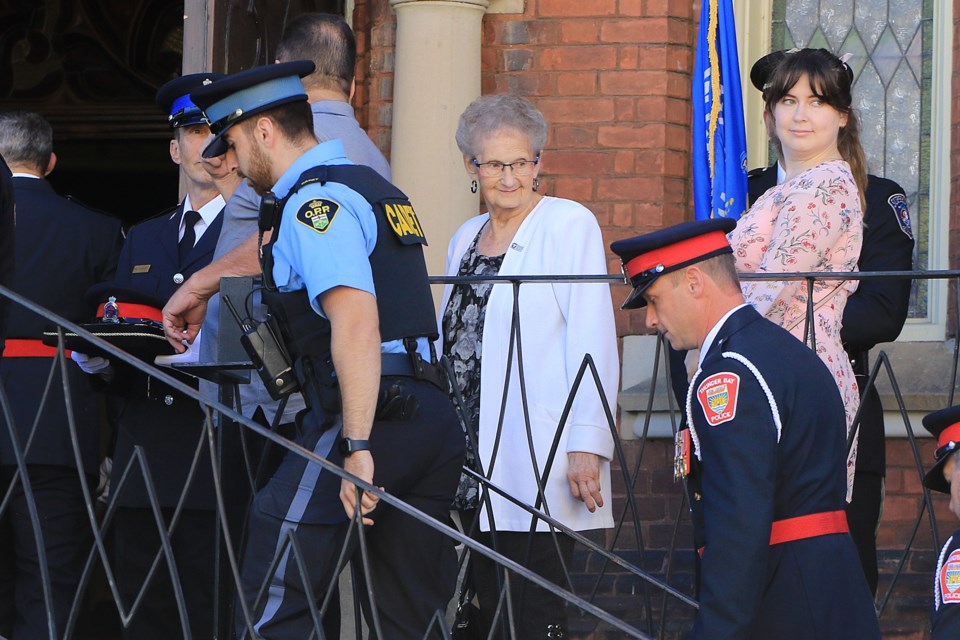 Fallen officers were honoured by police and the public on Sunday, Sept. 29. 2024 at the National Police and Peace Officers Annual Memorial Service at St. Paul's Anglican Church in Thunder Bay. (Leith Dunick tbnewswatch.com)