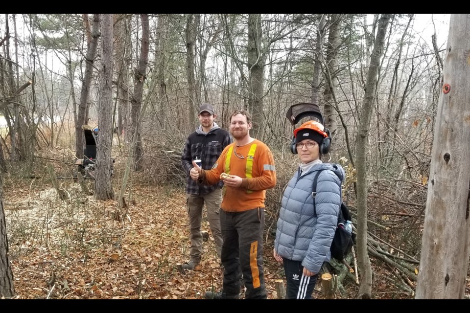 Volunteers with the Northwestern Ontario Recreational Trails Association completed a trail along Broadway Avenue in the fall of 2024 (NWORTA photo)