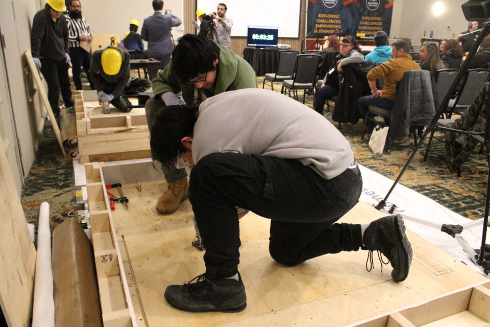 The builders challenge at the First Nation Housing Conference on Feb. 5, 2025