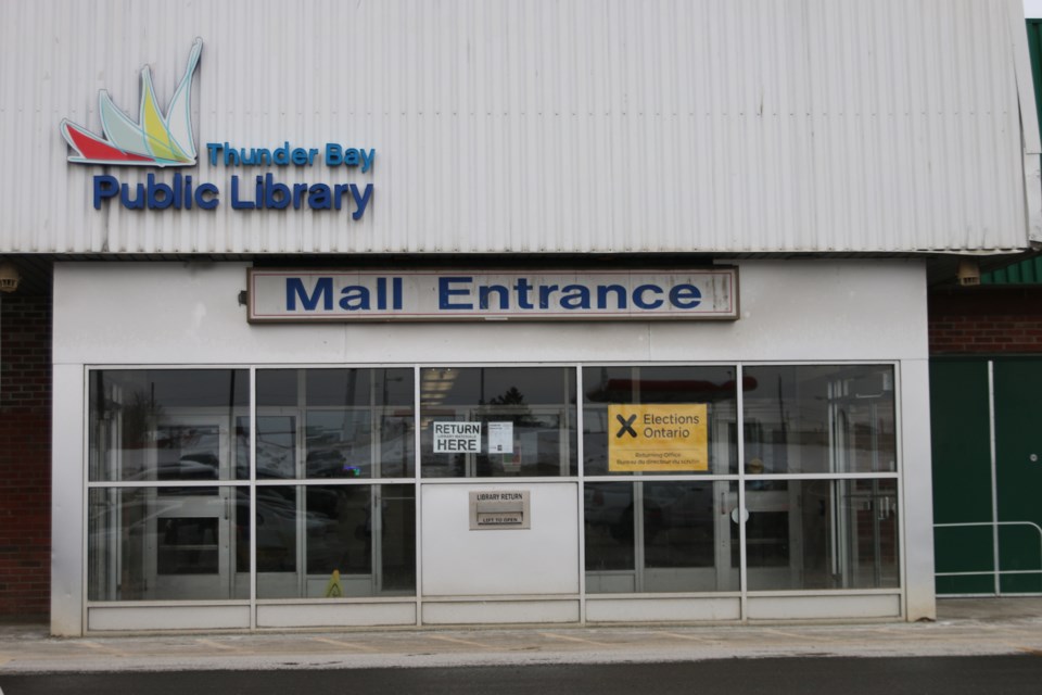 A returning office is open at County Fair Mall for the upcoming general election for Thunder Bay-Superior North on Feb. 27. It is one of two in the city for electors to vote.