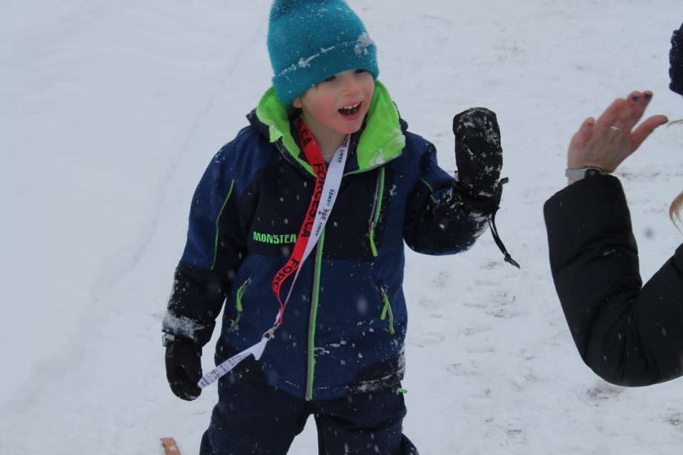 Children and adults were invited to play and compete in different activities