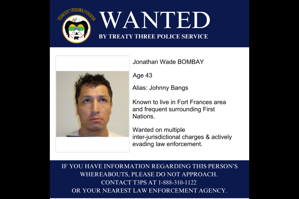 Jonathan Bombay is wanted by Treaty 3 police.