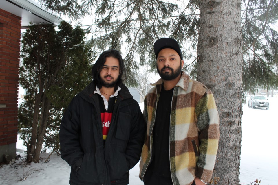 Arshdeep Singh (right) and his friend Sambhav Sharma