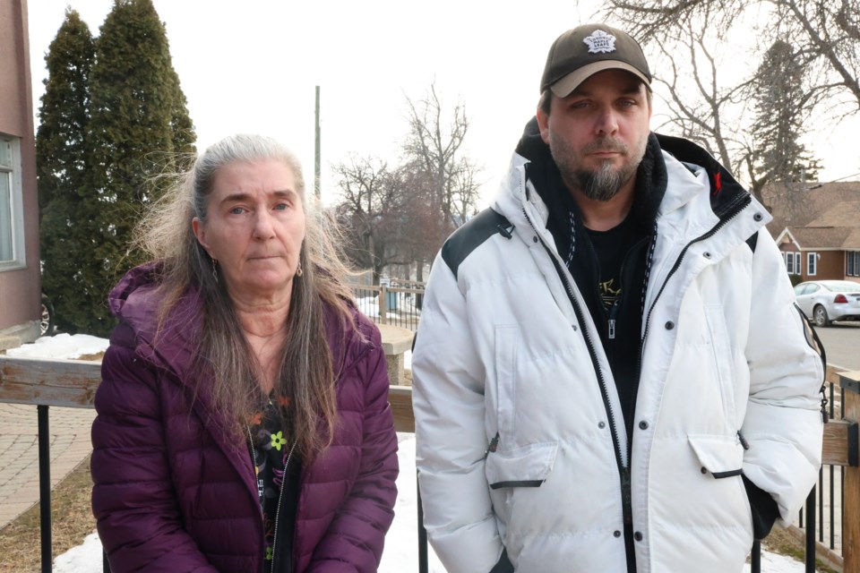 Wendie Lemieux, Chris Lemieux's mom, and Zack Doherty, Chris Lemieux's cousin.