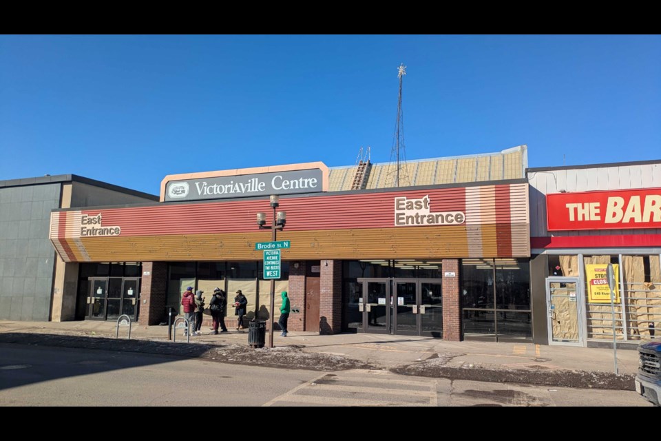 The Brodie street entrance to Victoriaville Mall