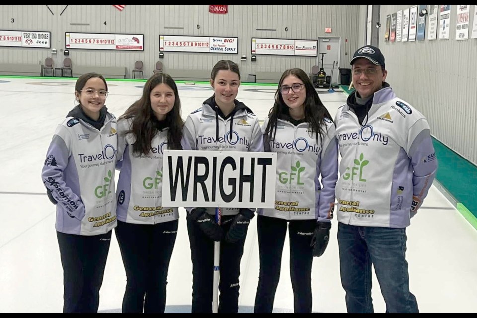 Team Lily Wright at the 2025 Northern Ontario U18 provincial championship in Timmins. (NOCA photo)