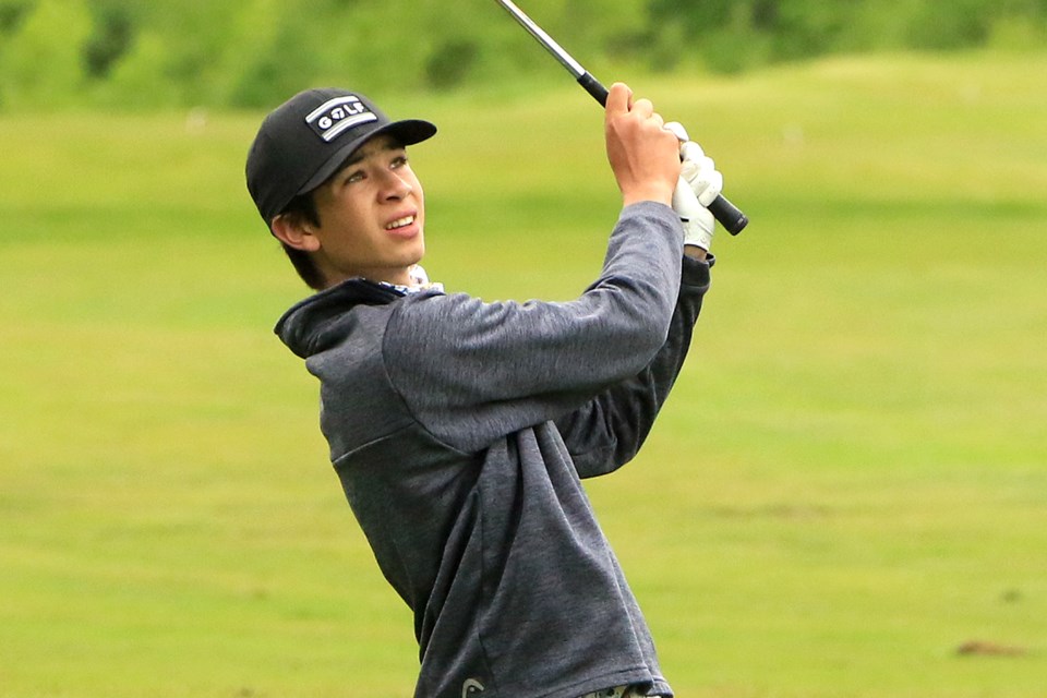 Ryan Mosher shot a 2-over 218 total to win the 2024 NextGen Prairie Golf Championship at Whitewater Golf Course, completing his victory on Sunday, June 9, 2024. (Leith Dunick, tbnewswatch.com)