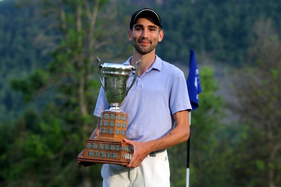 Jeremy Kirk shot a two-under 70 on Sunday, July 4, 2021 to capture the AON District Open at Fort William Country Club. (Leith Dunick, tbnewswatch.com)