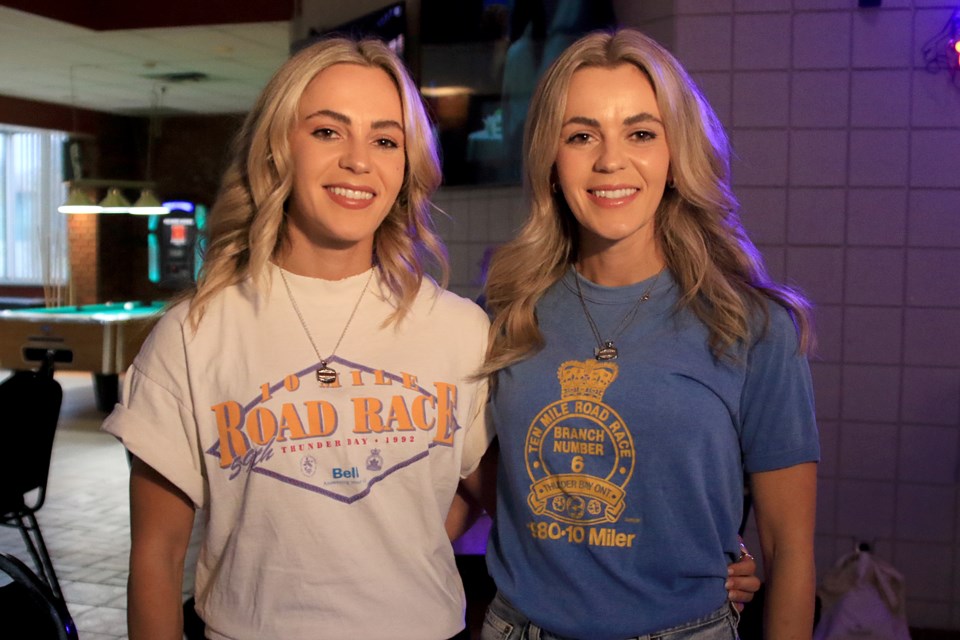 Twins Kim (left) and Michelle Krezonoski finished as the top two Canadian women at the 2024 Boston Marathon and are honorary starters at this year's Firefighters Ten Mile Road Race. (Leith Dunick, tbnewswatch.com)