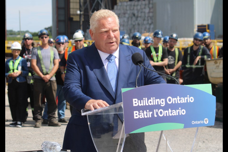 Premier Doug Ford was in Niagara Wednesday to announce $10 million in funding to train workers for careers in shipbuilding and repair. Ford made the announcement at the Ontario Shipyards in St. Catharines.