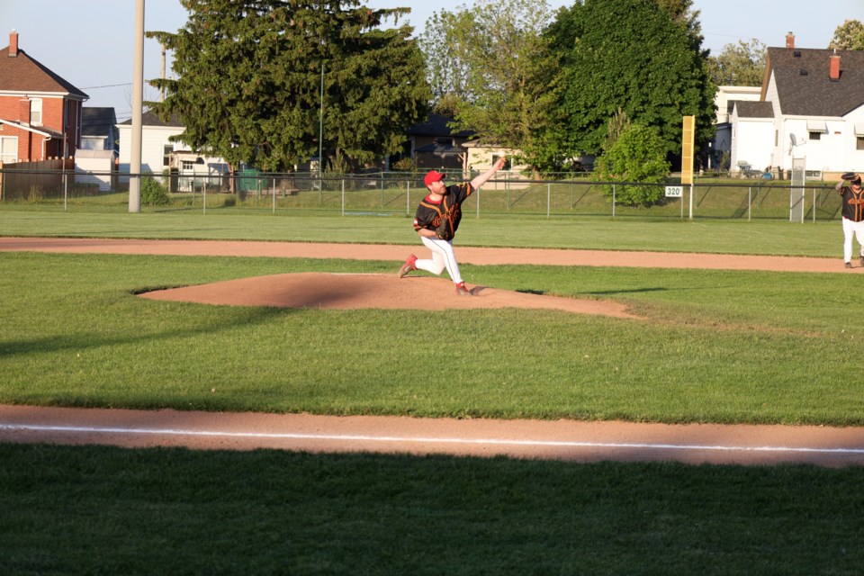 Luke Edwards, an Anchors veteran, was the starting pitcher for the Thorold Anchors.