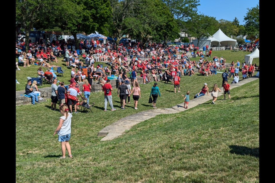 On Monday afternoon, Thorold residents gathered at Battle of Beaverdams Park to celebrate Canada Day.