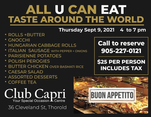 Club Capri wants to give Thorold a 'Taste Around The World' again - Thorold  News