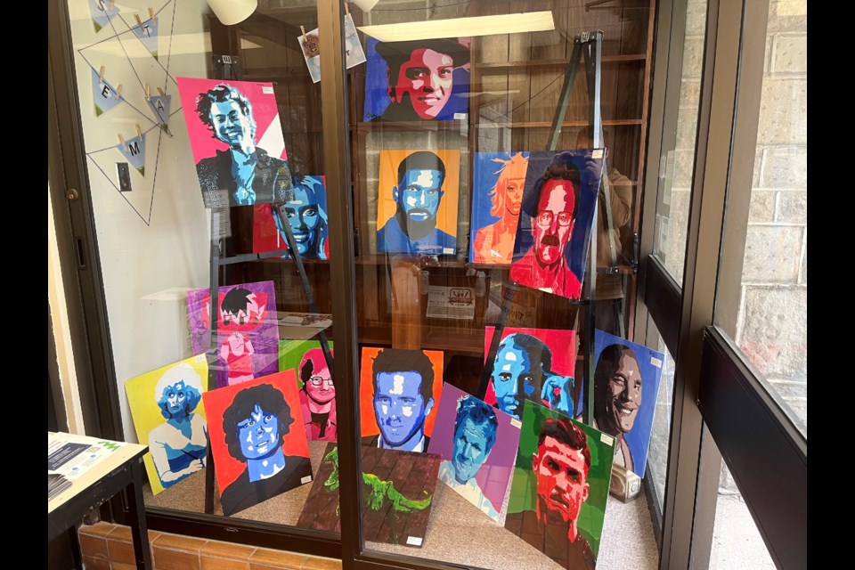 Grade Ten students at Thorold Secondary School are having their work displayed at the Thorold Public Library.