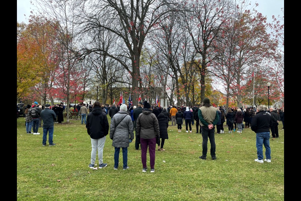 A Remembrance Day ceremony was held at Memorial Park on Saturday morning.