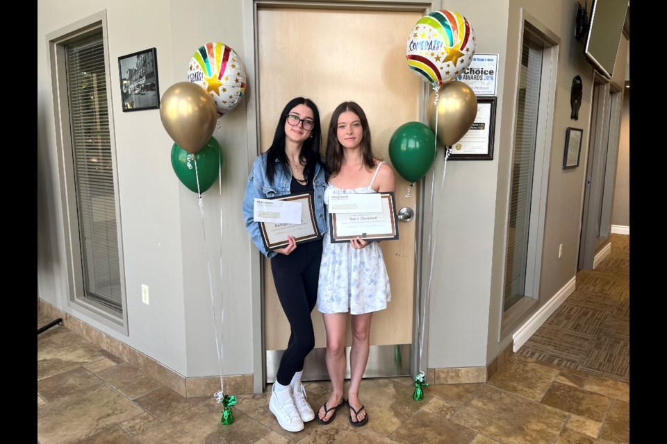 Bayleigh and Avery Davidson are the lucky recipients of a $750 grant from the Thorold Community Credit Union to help them on their post-secondary journey of academic success.