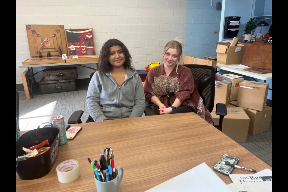 Thorold Secondary student Alison Campos Amaya is helping Thorold Museum administrator Emily Fulton shape the vision of the Thorold Museum.