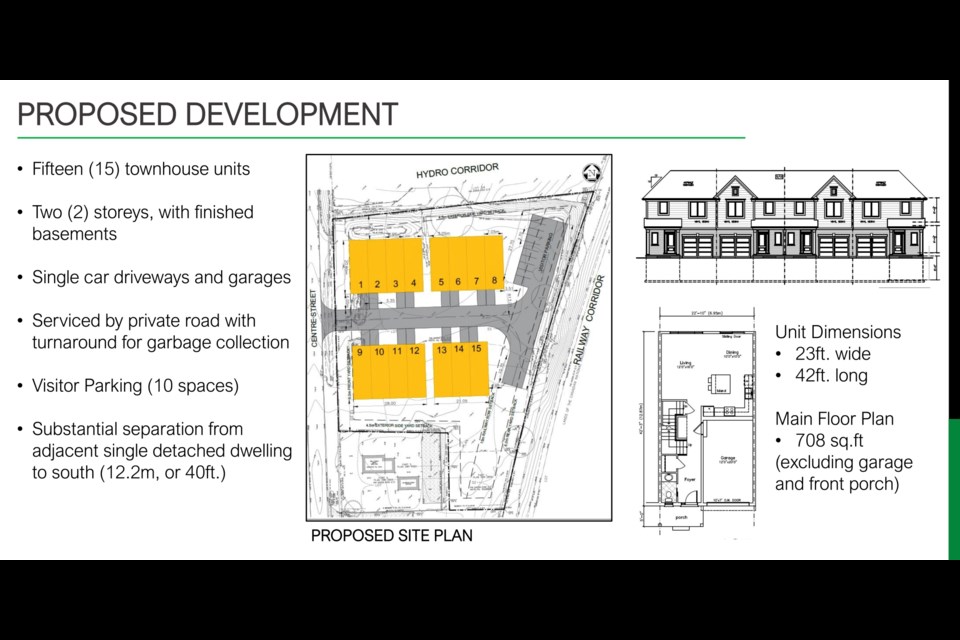 A slide from the Lally Homes presentation on the project which will take place at a public meeting tomorrow evening.