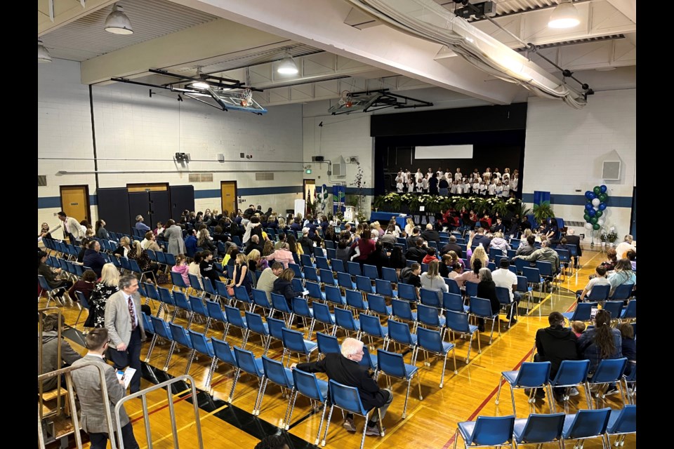 It was a joyous Thursday evening, as a blessing ceremony was held for the newly formed Our Lady of Holy Rosary Catholic Elementary School on Collier Road.