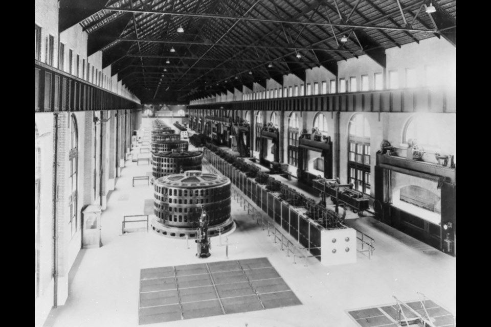 A new Brock University research project will focus on the history of five key economic sectors in Niagara, including hydro-electric power generation. Pictured are the Canadian Niagara Power plant generators in the 1920s. (Photo courtesy of Library and Archives Canada).