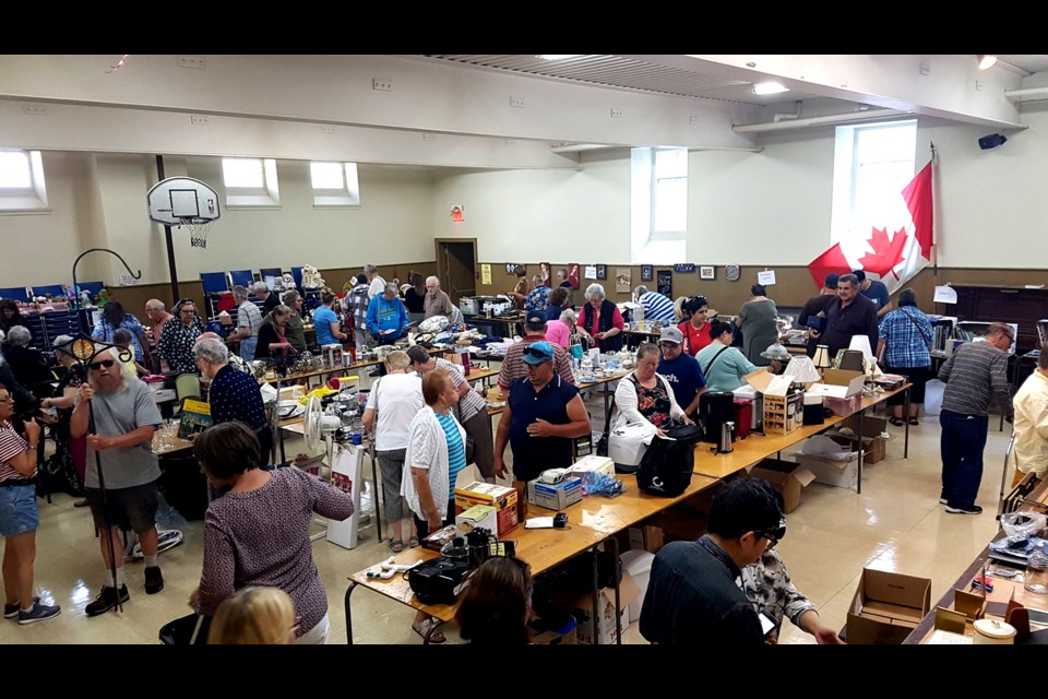 St. Andrew's Church hall was busy with bargain and treasure hunters Saturday morning. Submitted Photo