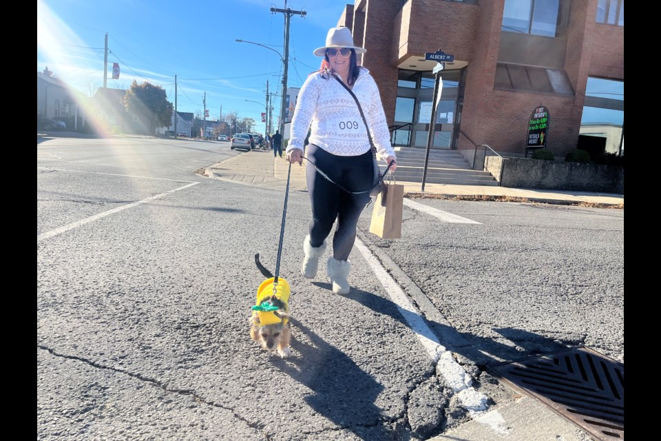 On Saturday morning, costumed pooches and their owners paraded down the streets of downtown Thorold.