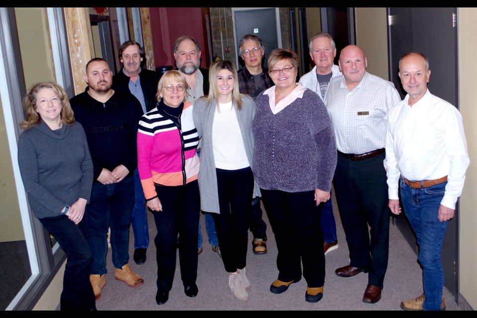 Thorold's Tourism Advisory Committee; (Backrow l-r) Rene Inman, Sebastian Soccio-Marandola, Robert Merrill, Tony Vandermaas, Randy Barnes, Mayor Ugulini, Dan Pelletier, Joe Prytula, and (front l-r) Susan Morin, Nicole Gioseffi and Nella Dekker. (absent Tim Sinnett) Bob Liddycoat / Thorold News