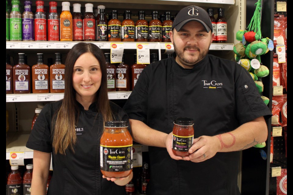 Stefania and Joe Hopkins started That Guy's Sauces during the COVID-19 pandemic. In just three years, the company has grown to the point its products -- pasta, pizza and barbecue sauces -- can be found at grocery stores across Ontario.