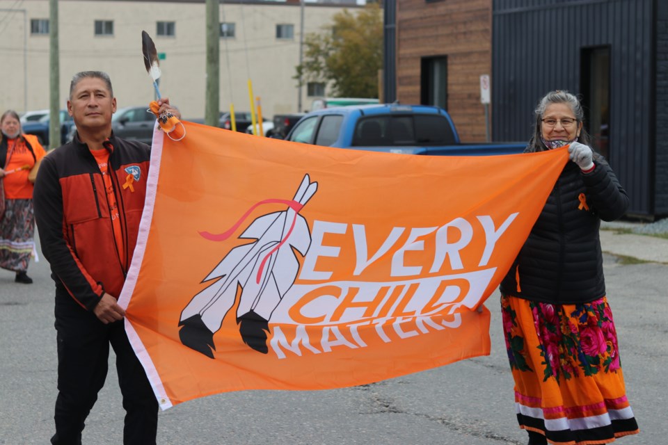 The seventh annual Orange Shirt Day walk took place in Timmins Thursday, Sept. 30.