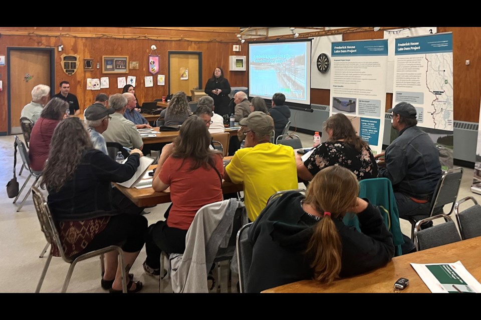 Connaught area residents attended a public meeting about OPG's Frederick House Lake Dam Rehabilitation Project.