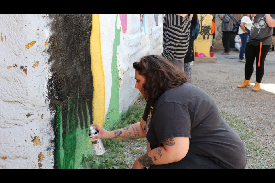 Danielle Turgeon took inspiration from nature for her contribution to the community mural project in downtown Timmins.