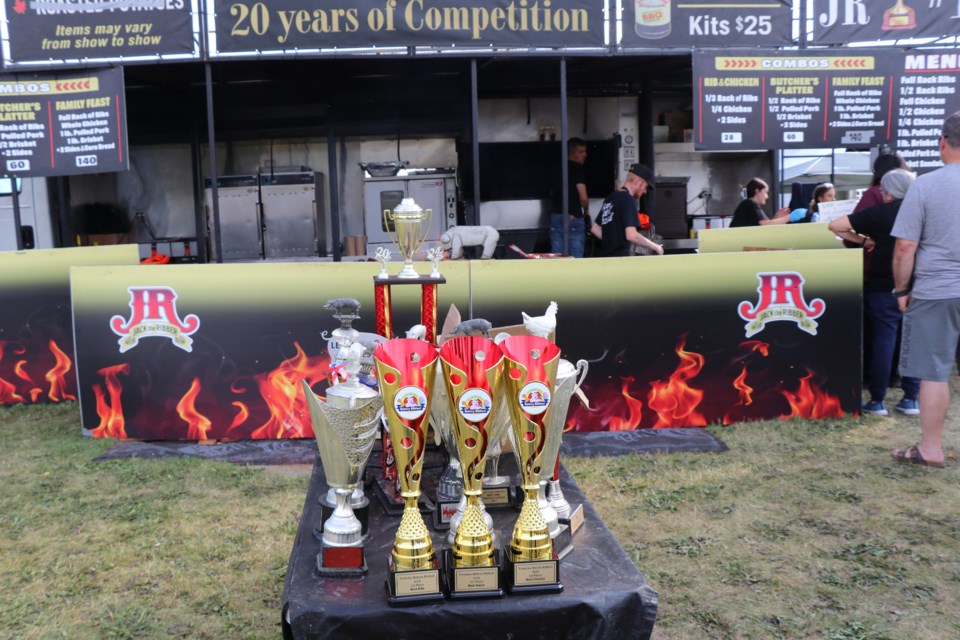 Jack the Ribber's team took home the first place prizes at Ribfest this year for best sauce, chicken and ribs.