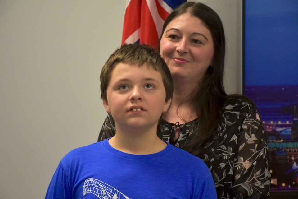 Dawna Chorney and her 11-year-old son Quinton Collins. Maija Hoggett/TimminsToday