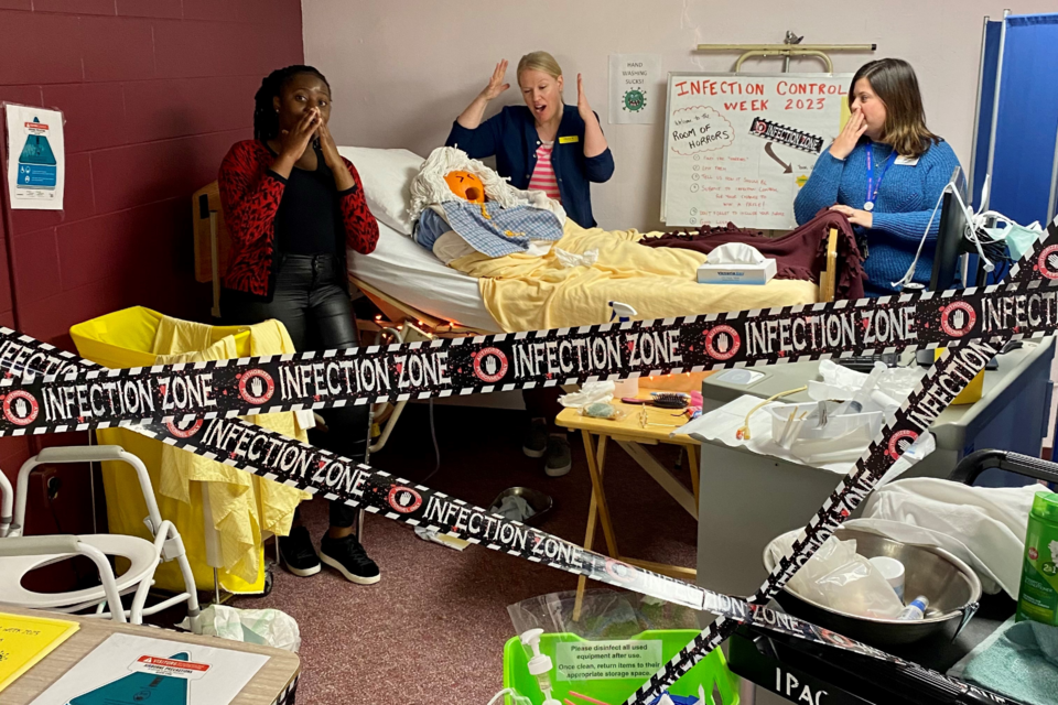 The Golden Manor's infection control staff scared up some timely inspiration for Infection Control Week Oct. 16-20.