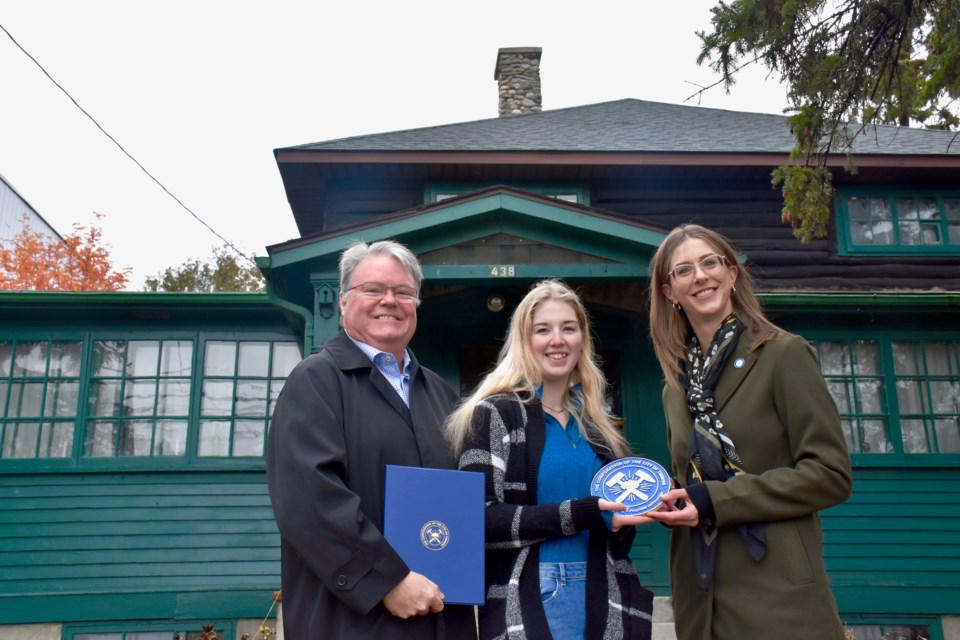 Timmins Coun. Andrew Marks, left,  Amanda Mackechnie and Timmins Mayor Michelle Boileau.